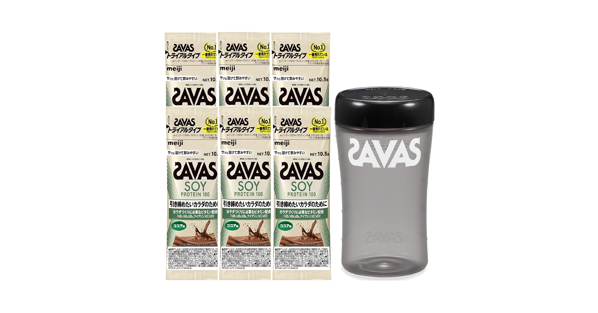 SAVAS - 【大特価】ザバス　ソイプロテイン100  3つセット　シェイカー付き SAVAS - 【大特価】ザバス ソイプロテイン100 3つセット